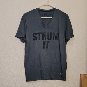 Converse Gray V-Neck Graphic Tee